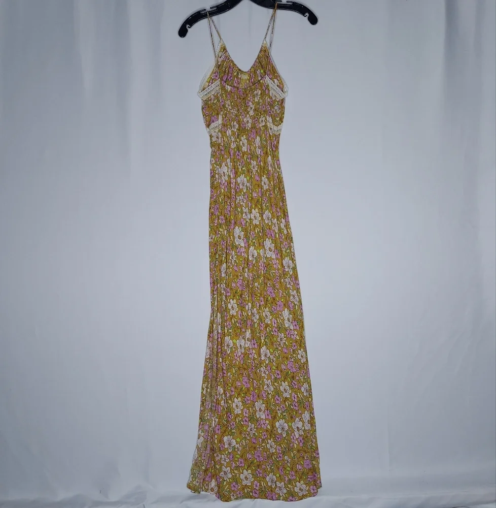 Intimately Free People Slip Dress Medium All I Wanted‎ Maxi Floral Empire Slit